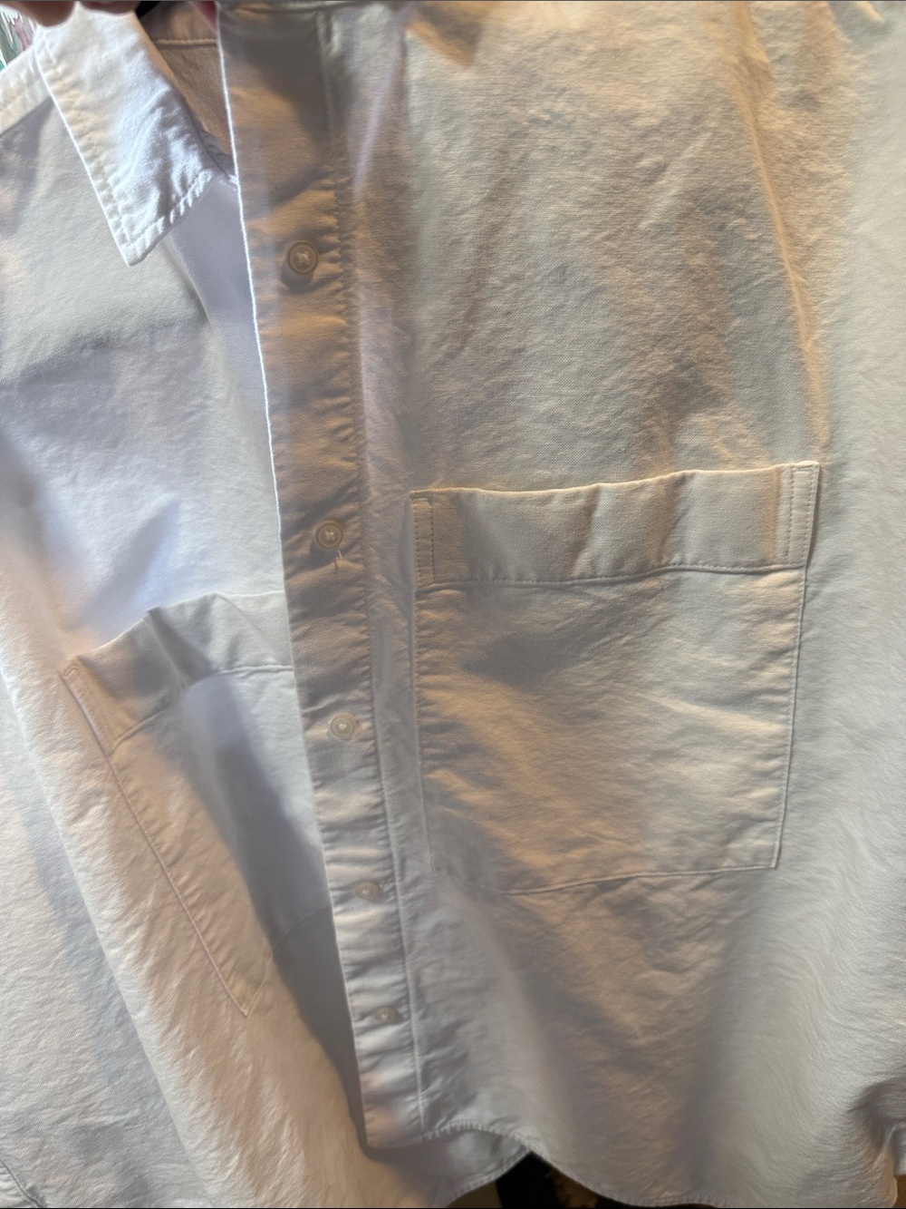 Everlane White Boxy Organic Cotton Button-Up Shirt - Picture 5 of 5